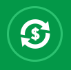 An icon of a dollar sign surrounded by two clockwise turning arrows.